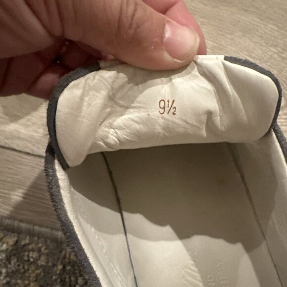 GOOD MAN BRAND BEIGE OILED SUEDE LEATHER EDGE LOW TOP SNEAKERS $228 SZ 9.5 - Picture 9 of 9